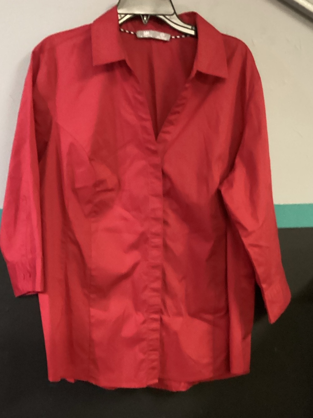 Riders by Lee Red Button-Down Shirt Jacket